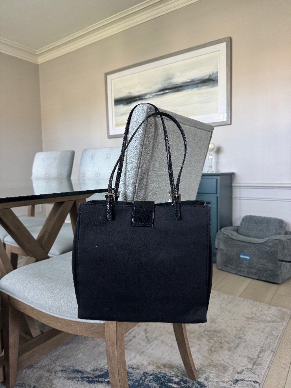 Fendi Neoprene Vintage Baguette Tote Black - Picture 2 of 8